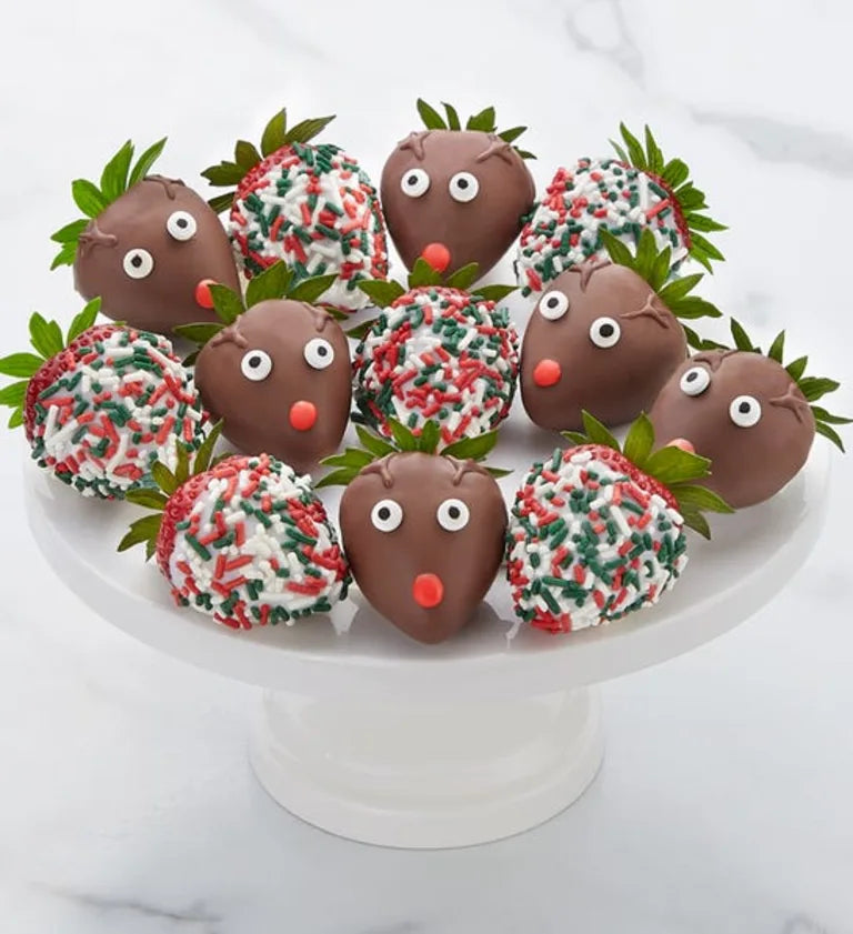 Reindeer Theme Dipped Strawberries